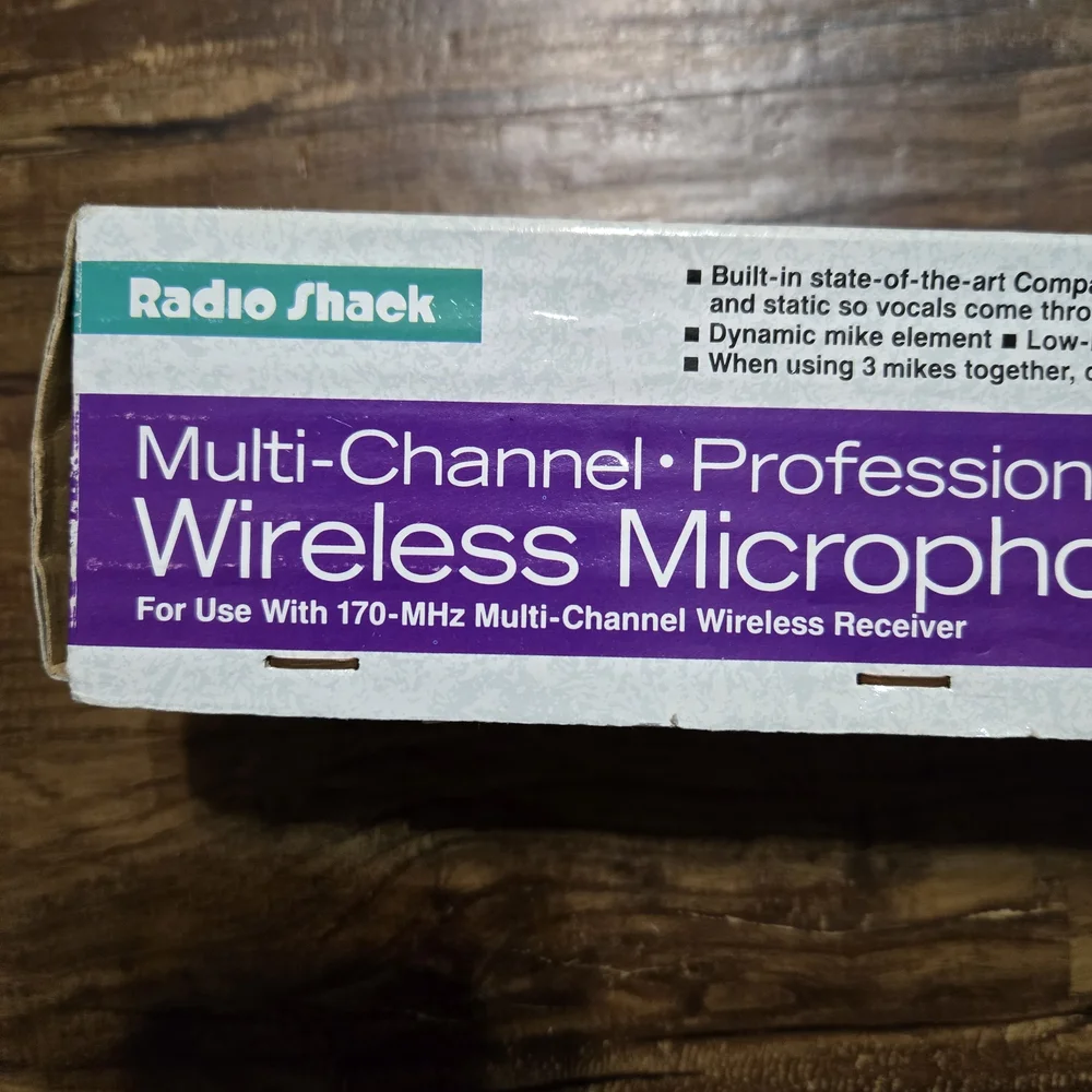 New Old Stock Radio Shack 32-1230A Wireless Microphone 170MHz Multi-Channel NIB